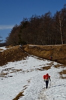  斑模様の雪